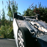 Incidente ad Agrigento: auto si ribalta in pieno centro