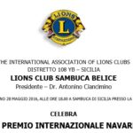Il Lions Club Sambuca Belice celebra l’VIII Premio Internazionale Navarro