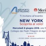 Ad Agrigento l’evento “New York scoprila al volo!”: l’aeroporto di Palermo più vicino alla città dei Templi