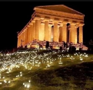 tempio concordia luci