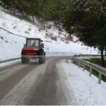 Ancora neve sulla SP 24 B in direzione Santo Stefano Quisquina: transito consentito con catene