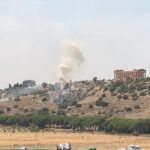 Agrigento, nuovo incendio nei pressi della Valle dei Templi: intervengono i Vigili del Fuoco