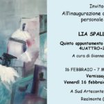 L’artista Lia Spallino sarà protagonista del quinto appuntamento della rassegna di artisti contemporanei “4UATTRO+2UE”