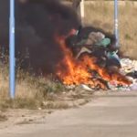 Agrigento, fuoco fra i rifiuti a Zingarello – VIDEO