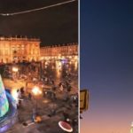 Natale, Torino come Agrigento: svetta un albero fatto di luminarie