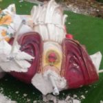 Favara, ancora un atto sacrilego: distrutta la statua del Cristo in Via Saragat