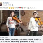 Coronavirus, i violini di Mirko e Valerio apprezzati dai Coldplay: il ringraziamento sui social – VIDEO
