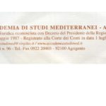 Agrigento, concluso il sesto Forum internazionale organizzato dall’Accademia di Studi Mediterranei