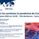 “Come ci ha cambiato la pandemia da Covid 19”: conferenza a Canicattì organizzata dalla Fidapa