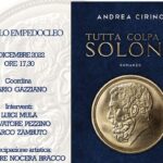 Al circolo Empedocleo si presenta il nuovo libro di Andrea Cirino: Tutta Colpa di Solone