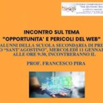 Naro, il sociologo Francesco Pira incontra gli alunni della Scuola “Sant’Agostino” su “opportunità e pericoli del web”