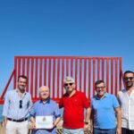 Ribera, a Seccagrande una panchina gigante sullo sfondo del Mar Mediterraneo