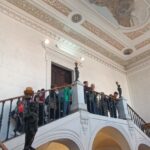 Gli studenti delle prime classi dell’Istituto Comprensivo Statale “Esseneto” di Agrigento in visita al Palazzo della Provincia