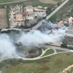 Incendio nell’area di stoccaggio rifiuti di Licata: spento il rogo