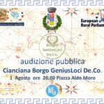 A Cianciana un evento culturale dedicato alla valorizzazione del territorio e delle sue tradizioni enogastronomiche: al via l’audizione “GeniusLoci De.Co.”