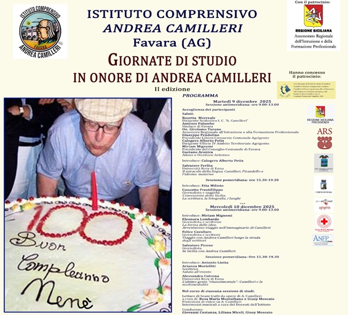 Favara, l’Istituto Scolastico “Andrea Camilleri” celebra i 100 anni dello scrittore agrigentino