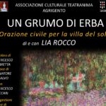 Al Teatranimahub di Agrigento, Lia Rocco in “UN GRUMO DI ERBA – Orazione civile per la Villa del Sole”