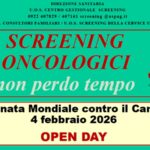 Giornata mondiale contro il cancro, un open day di screening in programma il 4 febbraio