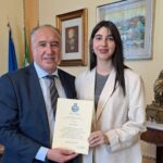 Premio America Giovani: la neo laureata Federica Rotulo ricevuta dal presidente Pendolino