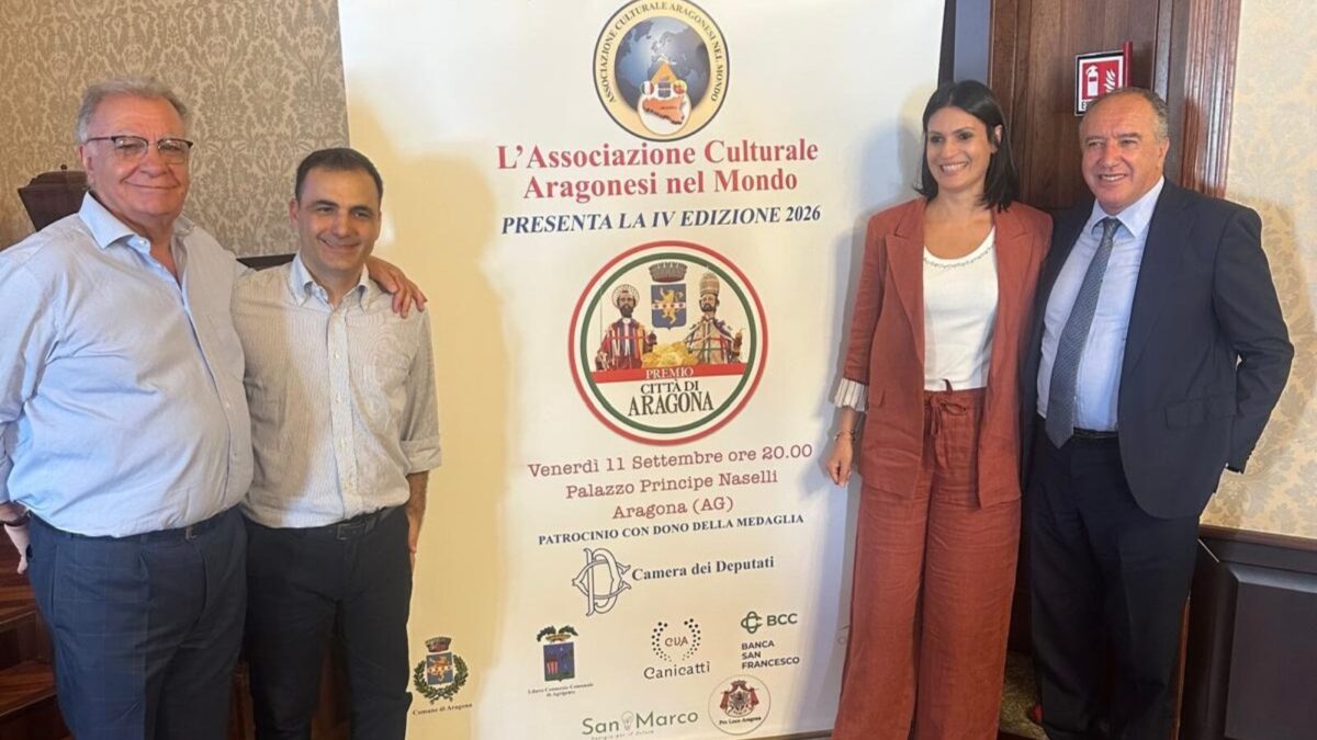 Premio Città di Aragona IV° Edizione: sono cinque i cittadini illustri d’origine aragonese apprezzati nel mondo