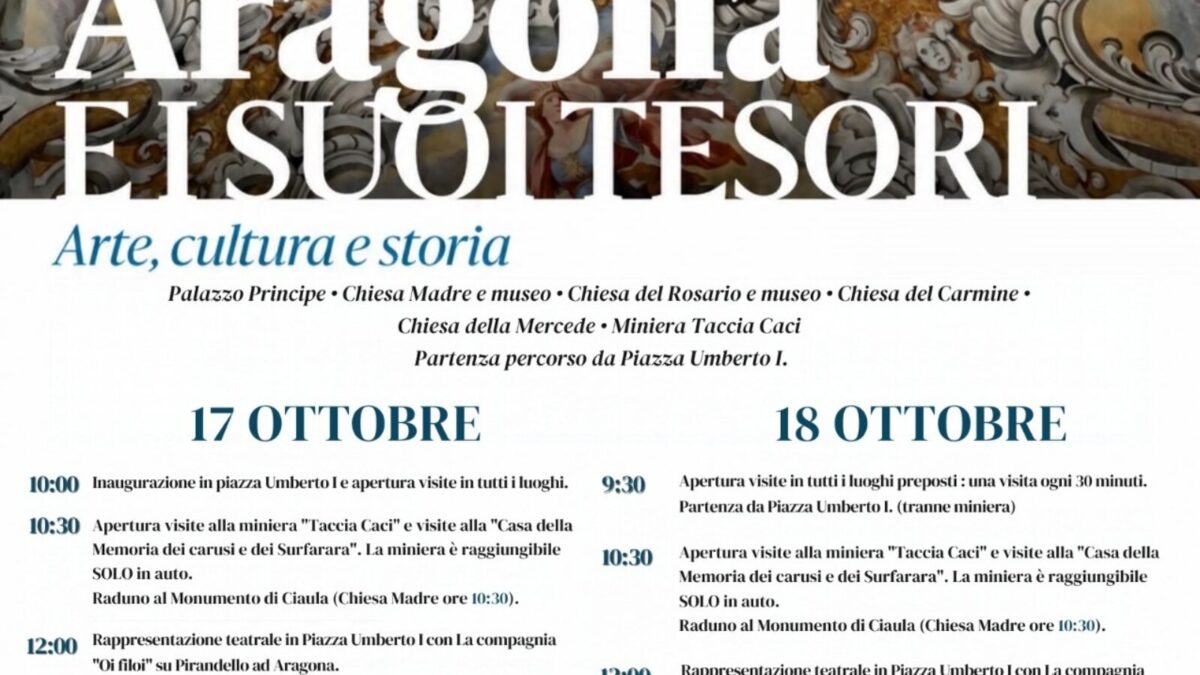 Ad Aragona “L’Isola dei Tesori” di Laura Anello