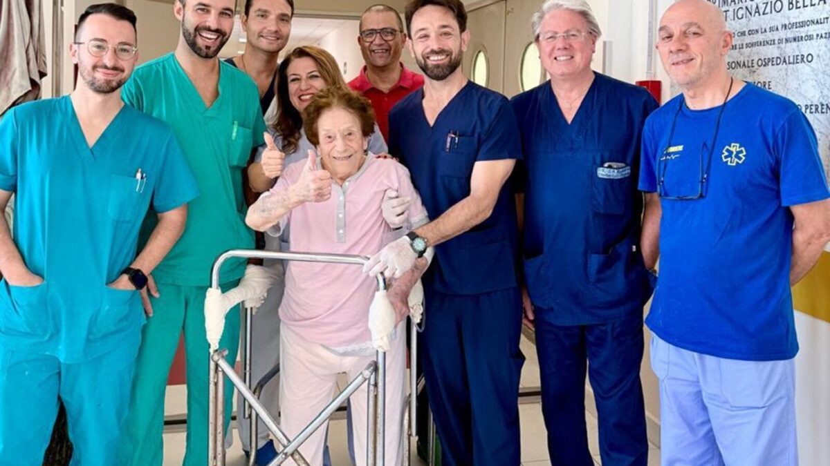 Cade e si frattura il femore a 100 anni: operata a Licata, torna a camminare dopo 48 ore