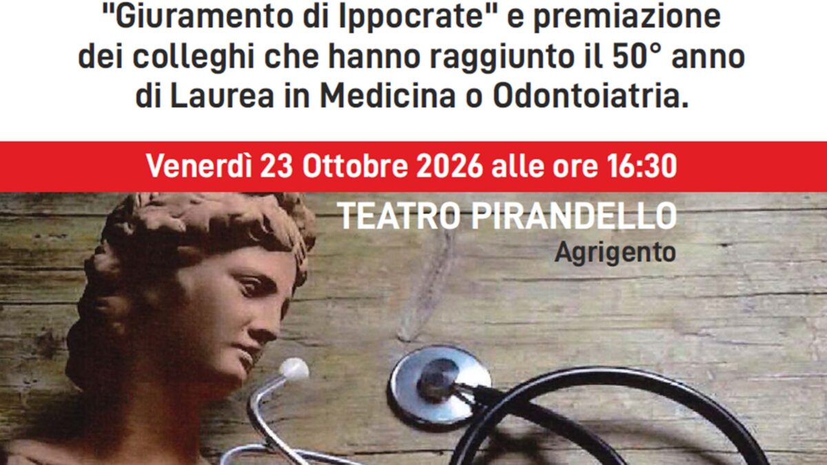 Al teatro Pirandello il passaggio di testimone della Medicina agrigentina