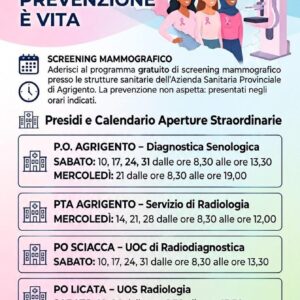 Open day per lo screening mammografico: aperture straordinarie con esami gratuiti nei presidi della provincia