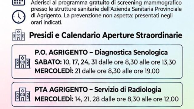 Open day per lo screening mammografico: aperture straordinarie con esami gratuiti nei presidi della provincia