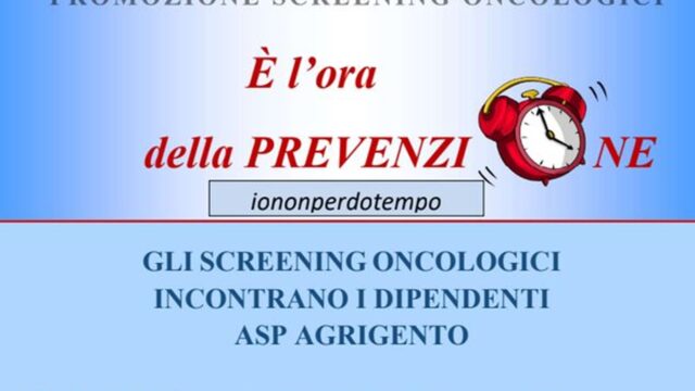 Screening oncologici, l’ASP di Agrigento dà il buon esempio: i dipendenti in prima linea nella prevenzione