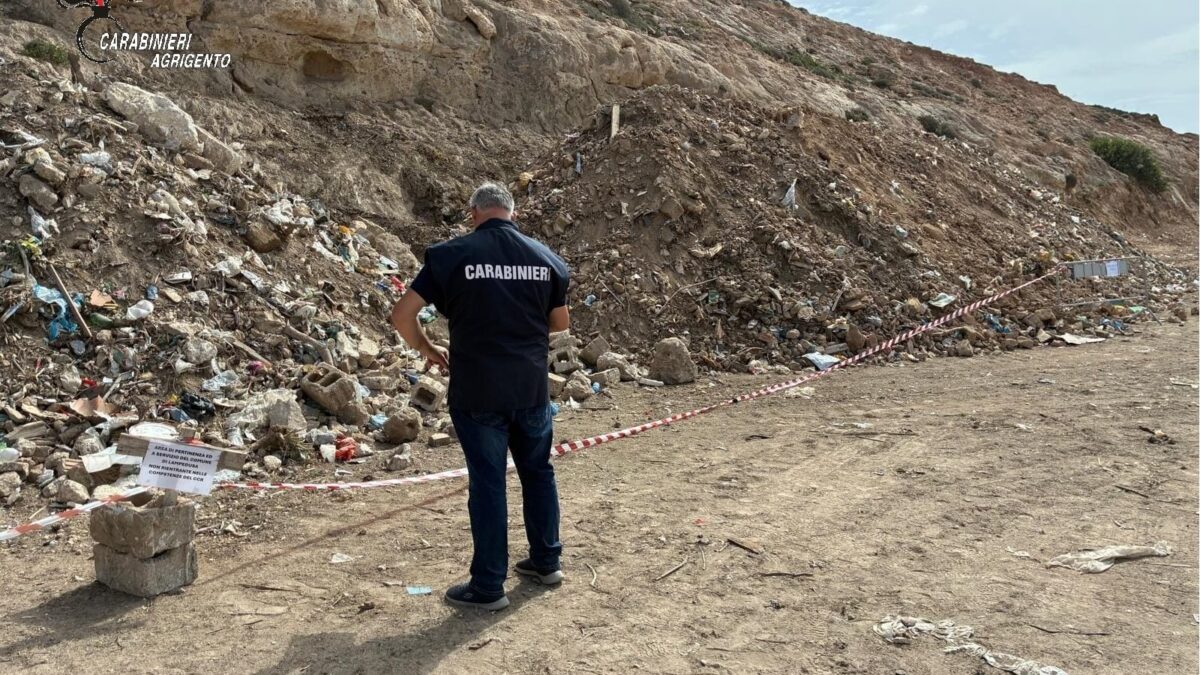 Lampedusa, controlli ambientali dei Carabinieri: 7 persone denunciate e sequestrati circa 400 metri cubi di rifiuti